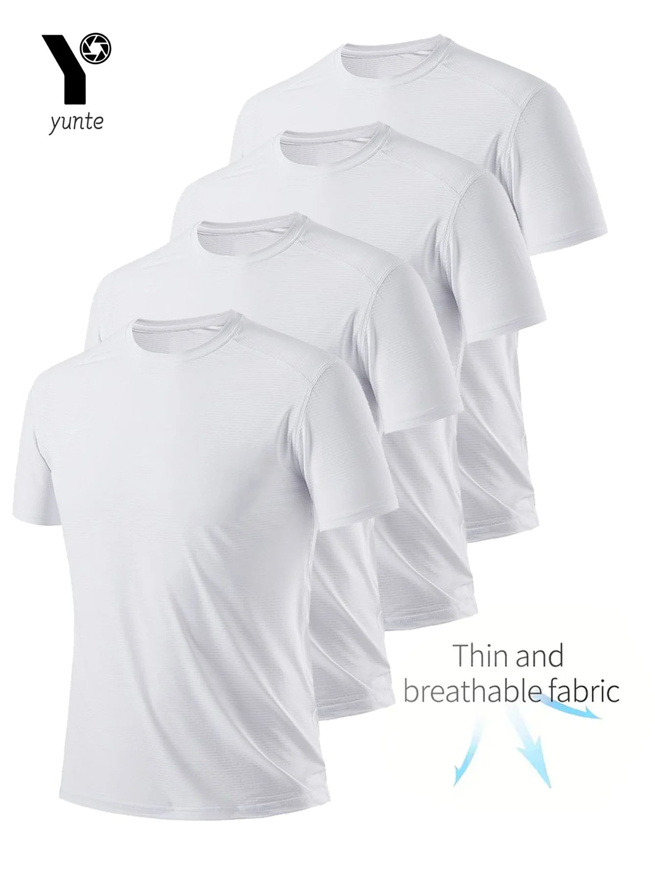 T-shirts à manches courtes – Lot de 4 blancs