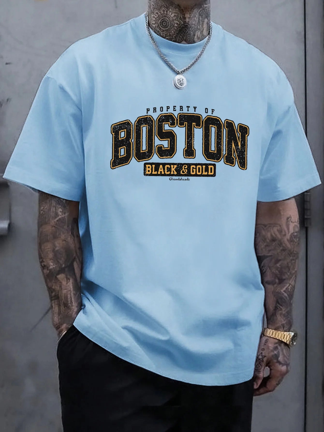 T-shirt homme été BOSTON col rond manches courtes