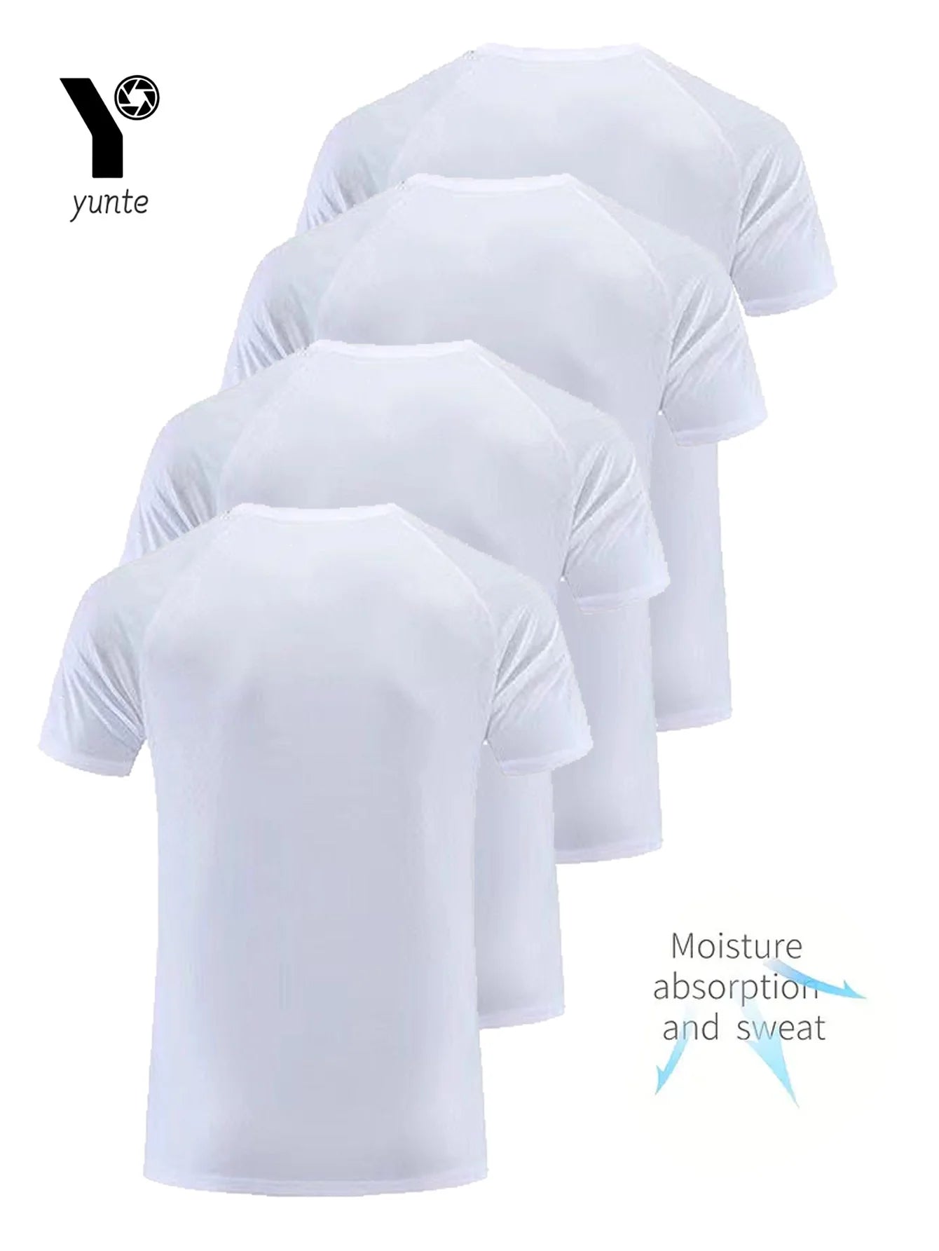 T-shirts à manches courtes – Lot de 4 blancs