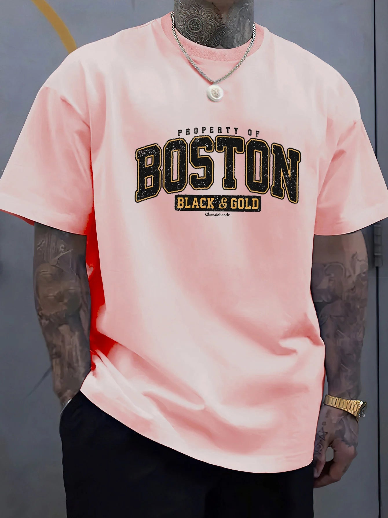 T-shirt homme été BOSTON col rond manches courtes