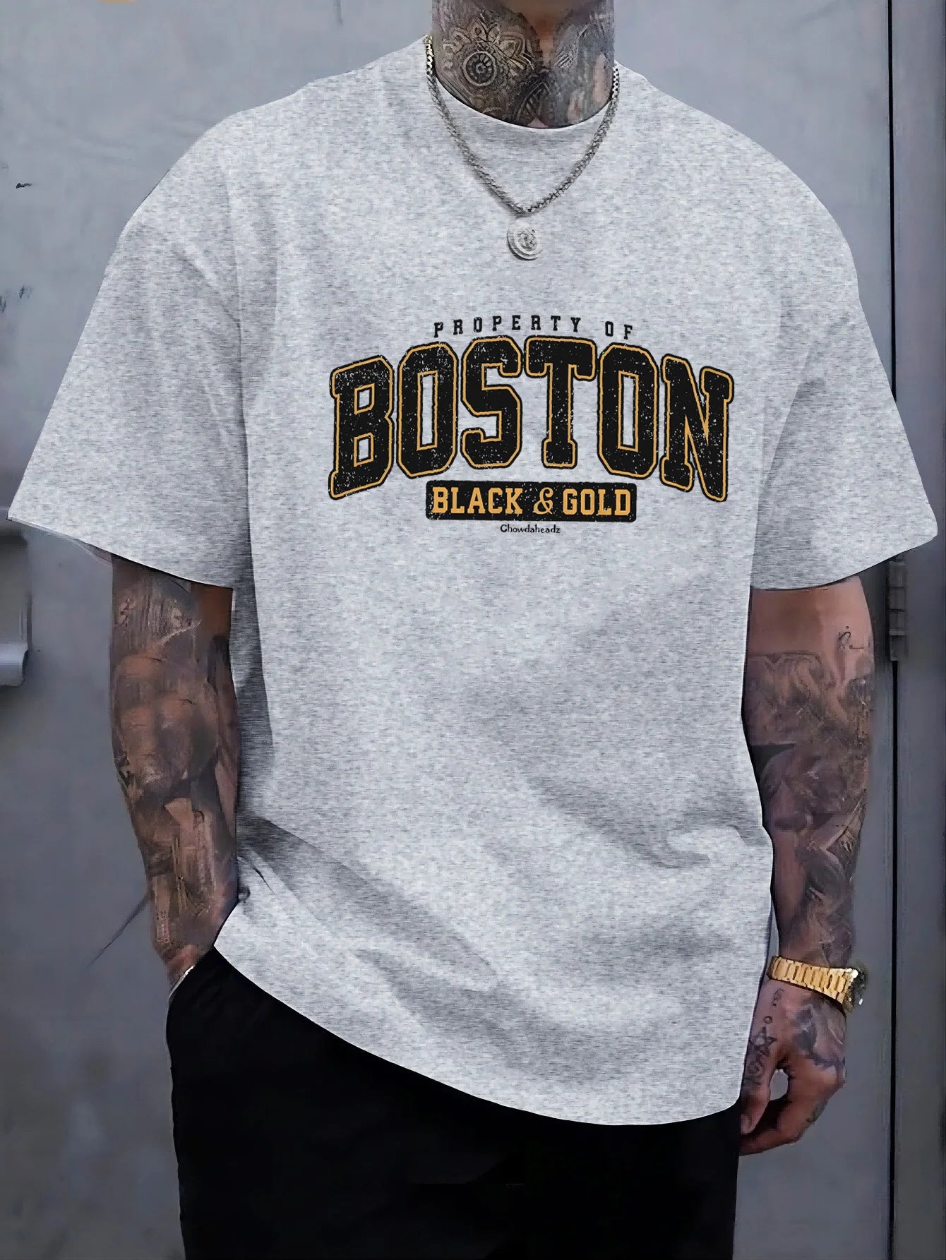 T-shirt homme été BOSTON col rond manches courtes