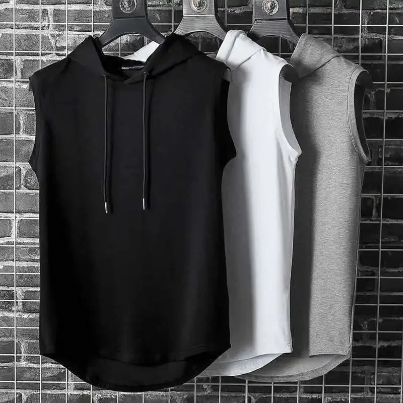 Débardeur capuche homme – casual sport uni