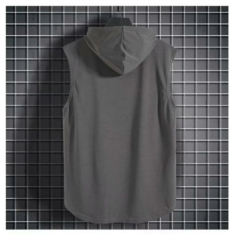 Débardeur capuche homme – casual sport uni