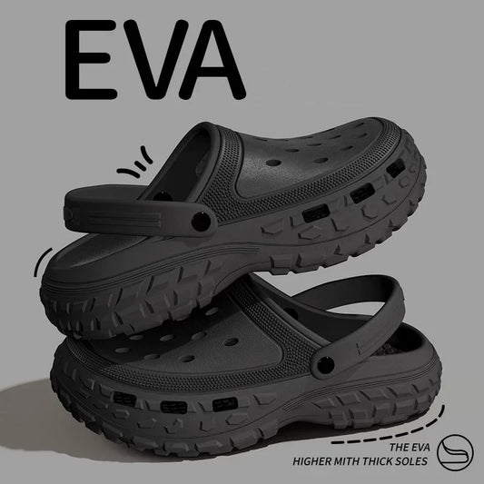 Slides Homme Épaisses en EVA – Sandales d’Été Confortables avec Bride Outdoor