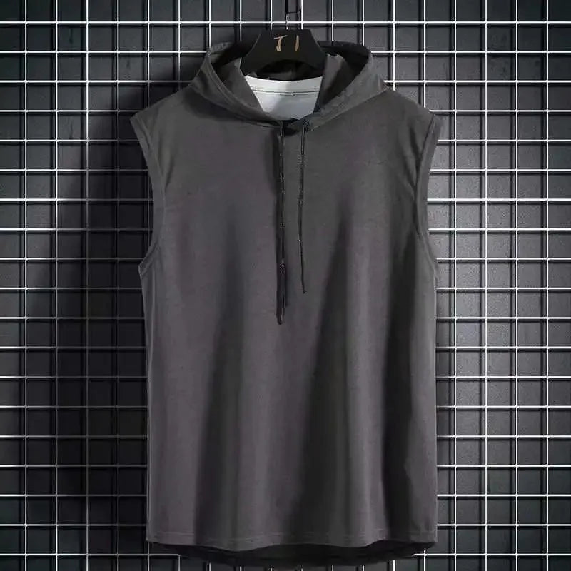 Débardeur capuche homme – casual sport uni